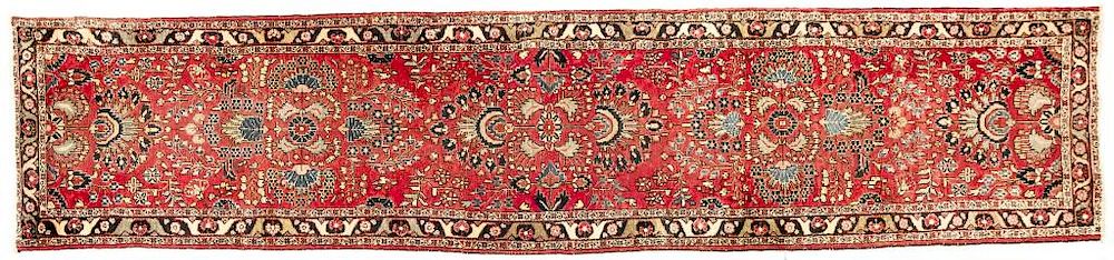 Appraisal: Sarouk Runner DESCRIPTION Sarouk runner MEASUREMENTS ' x ' CONDITION