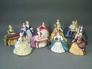 Appraisal: A set of twelve Limited Edition Royal Doulton 'Lady Musician'