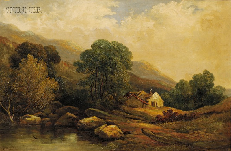 Appraisal: Lot of Two Landscapes Harry Bright British - A Cottage