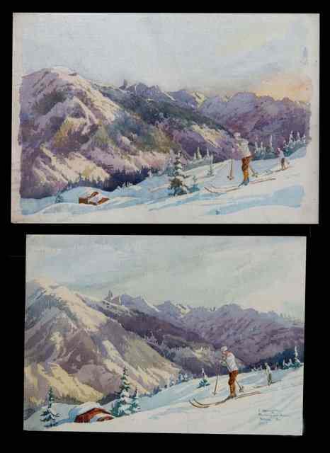 Appraisal: E HARINGTON TH CENNTURY 'Montana sur Sierre Valais Switzerland' signed