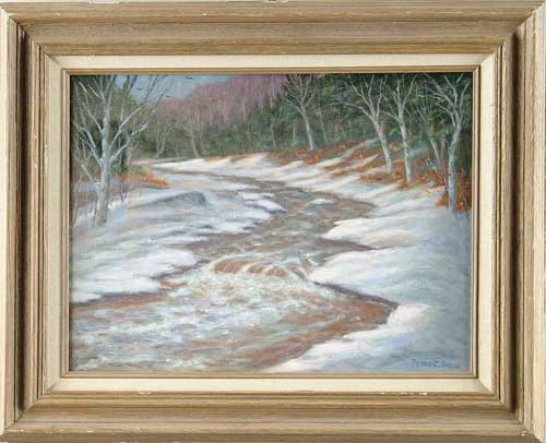 Appraisal: PETER C STEVE American th Century SPRING THAW Oil on