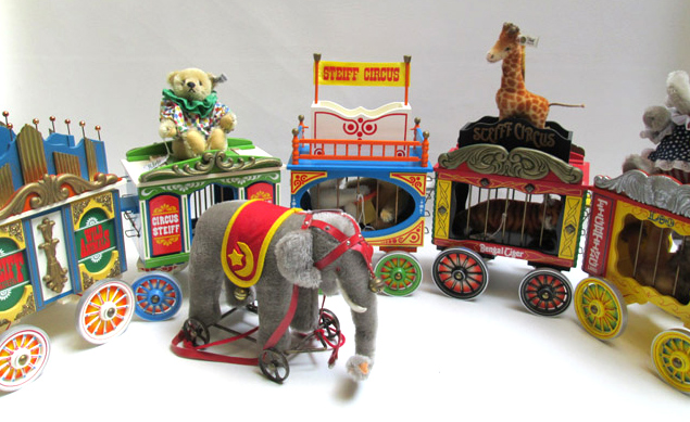 Appraisal: STEIFF GOLDEN AGE OF THE CIRCUS SET seven pieces -