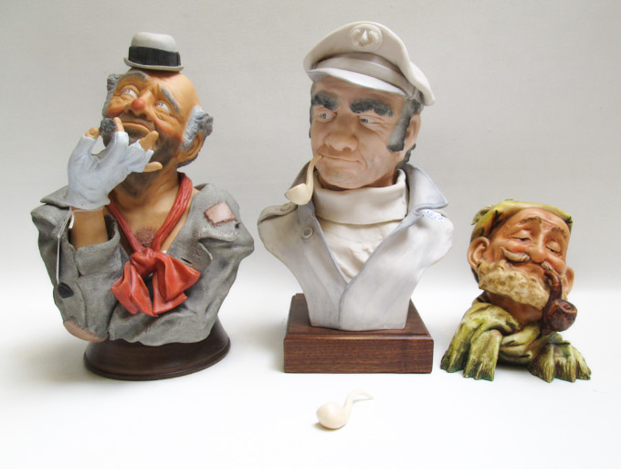 Appraisal: THREE BISQUE PORCELAIN FIGURES including two by Edward J Rohn