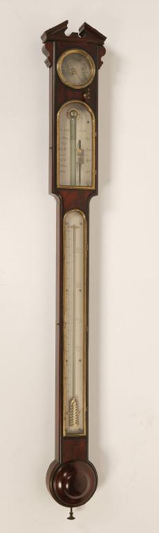 Appraisal: A FINE GEORGE III MAHOGANY STICK BAROMETER by Addison Smith