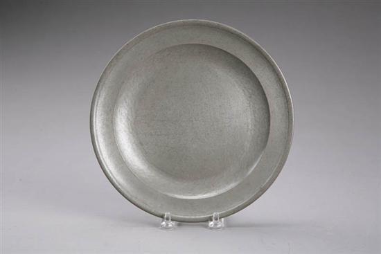 Appraisal: PEWTER PLATE Touch for John Skinner Boston ca - J