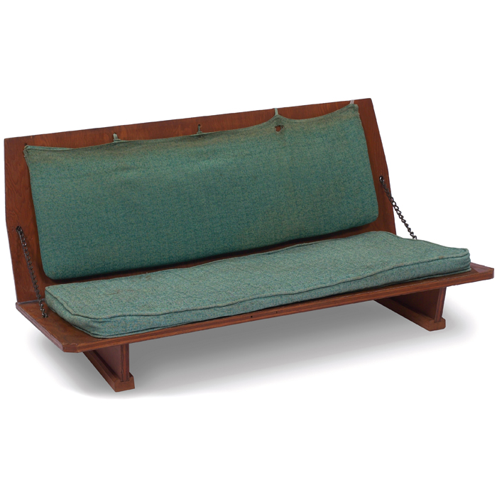 Appraisal: Frank Lloyd Wright bench from the Unitarian Church Shorewood Hills