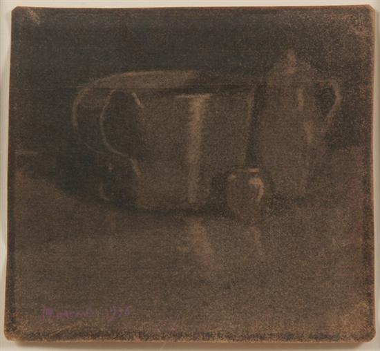 Appraisal: GIORGIO MORANDI Italian - STILL LIFE WITH MUG AND PITCHER