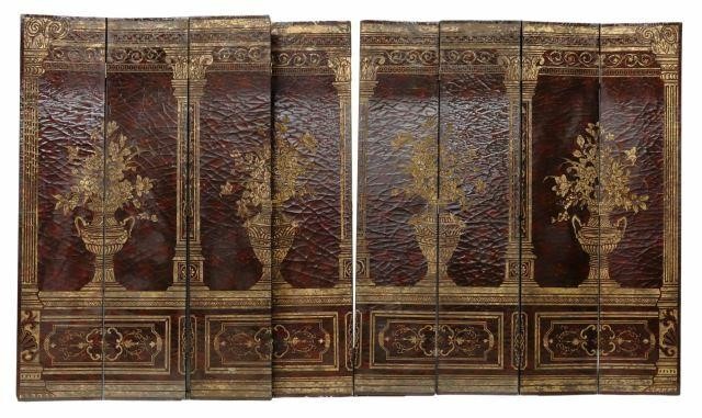 Appraisal: Decorative lacquered eight-panel folding screen attributed by consignor to Maitland-Smith