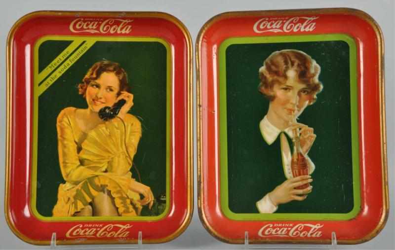 Appraisal: Coca-Cola Serving Trays Description Surface scratches some small white marks