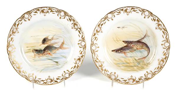 Appraisal: A Dresden porcelain fish service comprising five plates and one