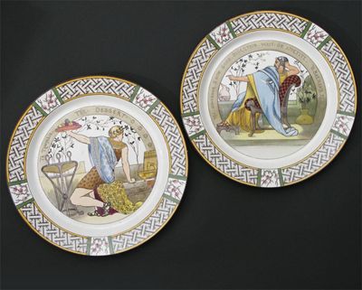 Appraisal: Anacreon a pair of Minton dessert plates designed by John