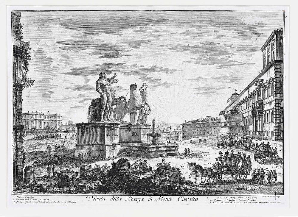 Appraisal: Giovanni Battista Piranesi Italian - Veduta della piazza di Monte