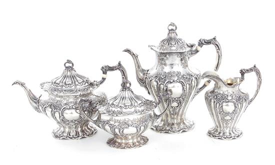 Appraisal: Gorham Chantilly-Grand pattern sterling tea and coffee service dated -