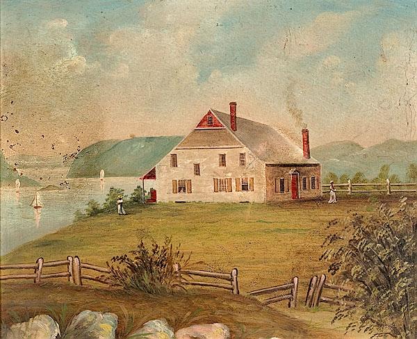 Appraisal: WASHINGTON'S HEADQUARTERS SIGNED WALSH oil on artist's board depicting the