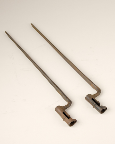 Appraisal: A Pair of th C Socket Bayonet Blades Marked U