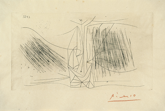 Appraisal: PABLO PICASSO Un Po me dans chaque Livre Drypoint on