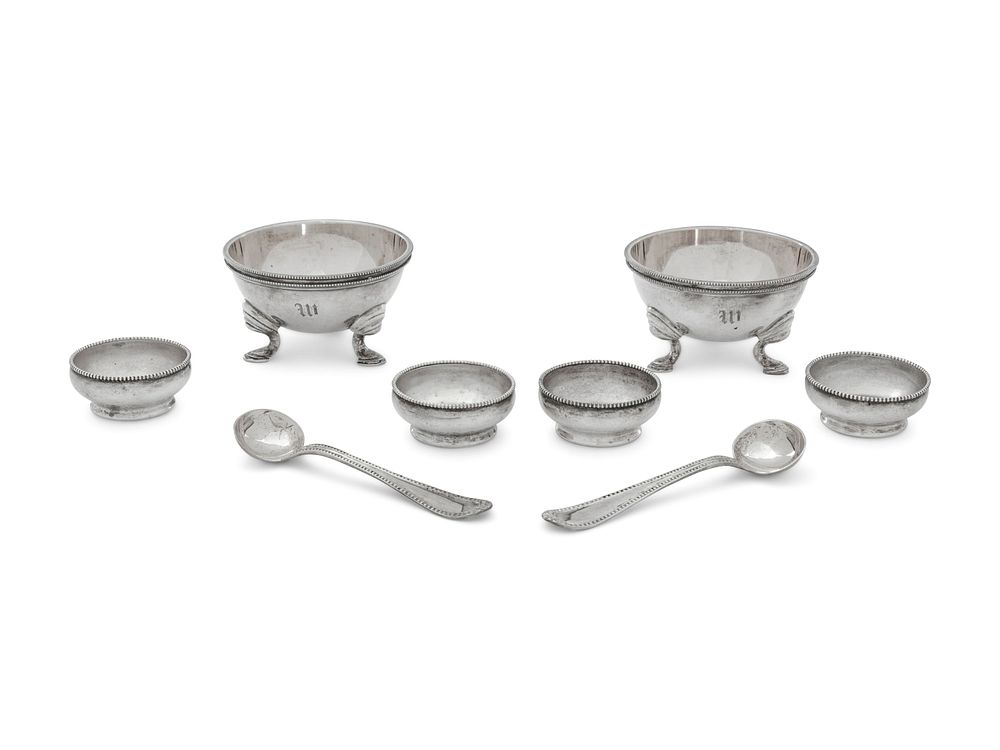 Appraisal: Six American Silver Salt Cellars Six American Silver Salt Cellars