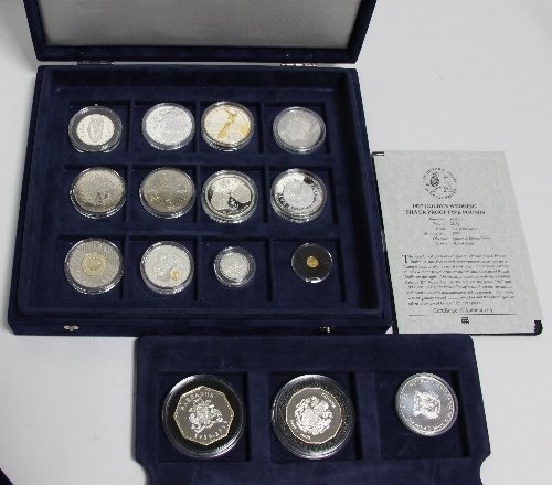 Appraisal: A quantity of collectors' coins and mint stamps including Millennium