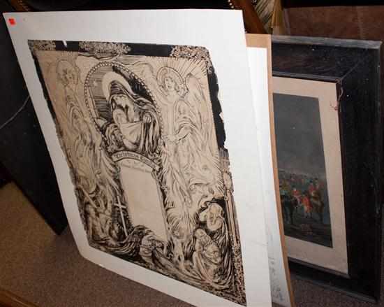 Appraisal: Five assorted prints some framed Estimate - No condition report