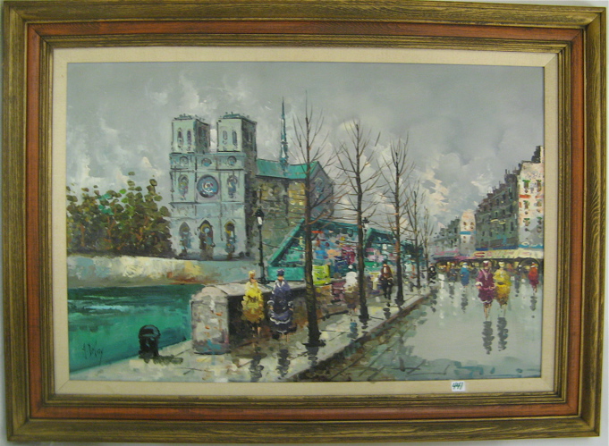 Appraisal: ANTONIO DEVITY OIL ON CANVAS Italian American - Street scene