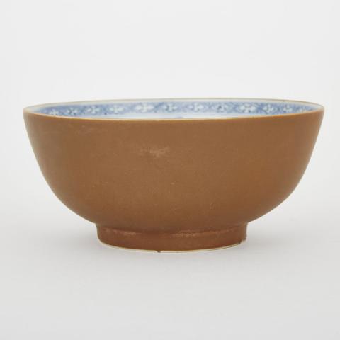 Appraisal: A Nanking Cargo Cafe au Lait Bowl With an old