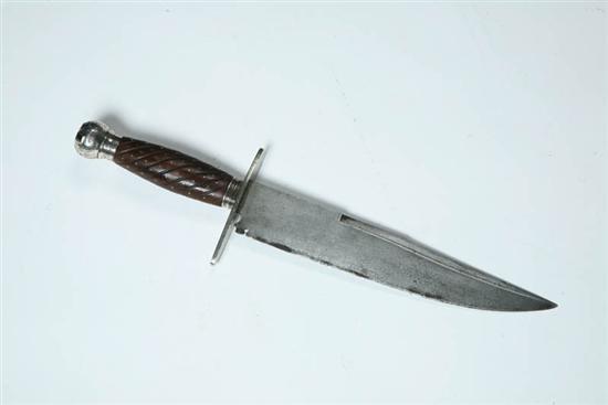 Appraisal: KNIFE American or European late th-early th century Bowie knife