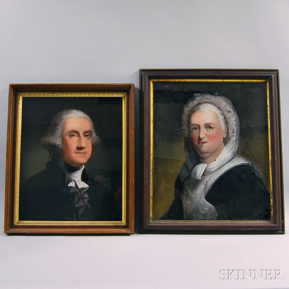 Appraisal: Attributed to William Matthew Prior American - Pair of Portraits