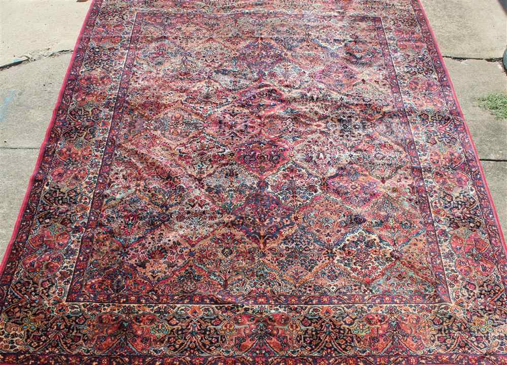 Appraisal: LARGE KARASTAN KIRMAN RUG having over fifty colors approx '