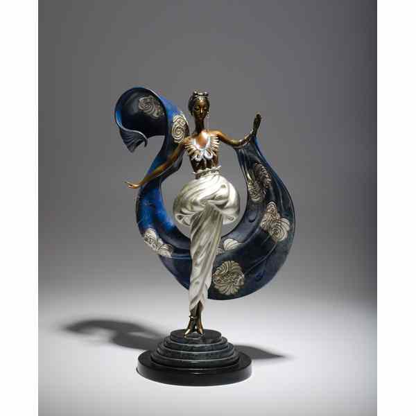 Appraisal: Female Bronze by Erte Ert French - Hand patinated with