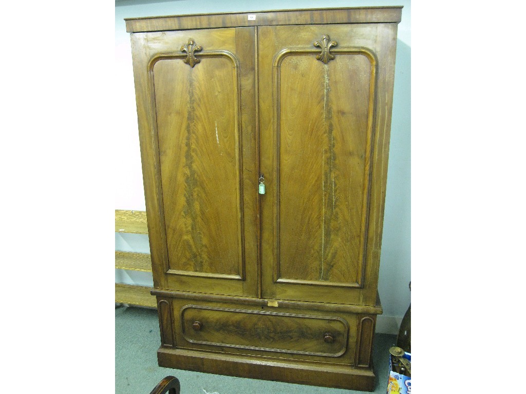 Appraisal: Victorian mahogany wardrobe