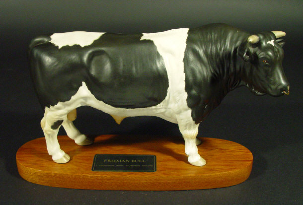 Appraisal: Beswick Connoisseur series Friesian bull with matt painted decoration on