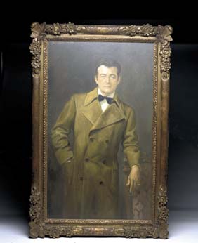 Appraisal: LARGE PORTRAIT OF ALBERT FURST Large portrait of Albert Furst