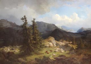 Appraisal: Painting Joseph Brunner Joseph Brunner German - Untitled Alpine Landscape