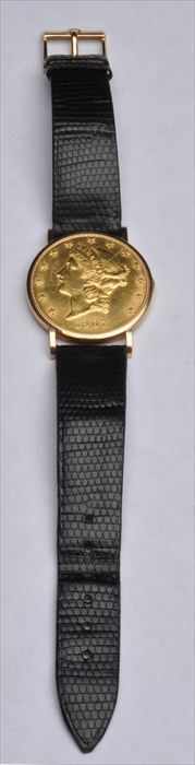 Appraisal: PIAGET CORUM COIN WATCH k flip-top