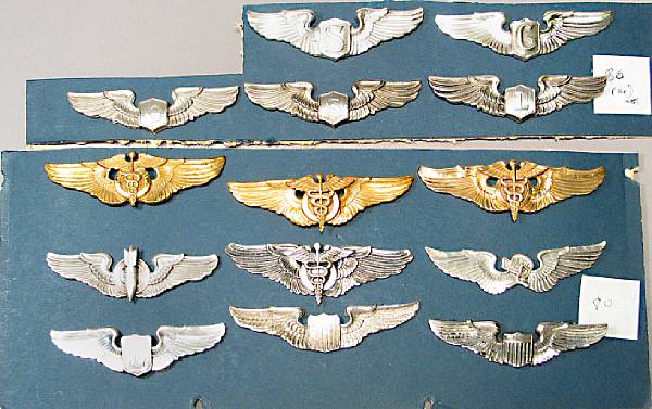 Appraisal: A lot of World War era aviation wings Comprising Flight