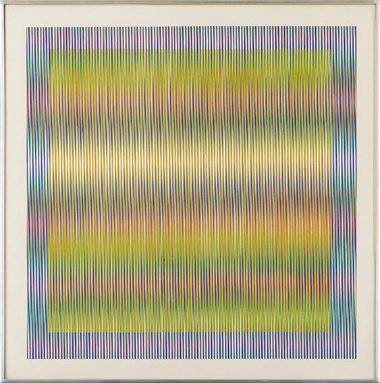 Appraisal: Carlos Cruz-Diez Venezuela b Untitled color silkscreen pencil signed lower