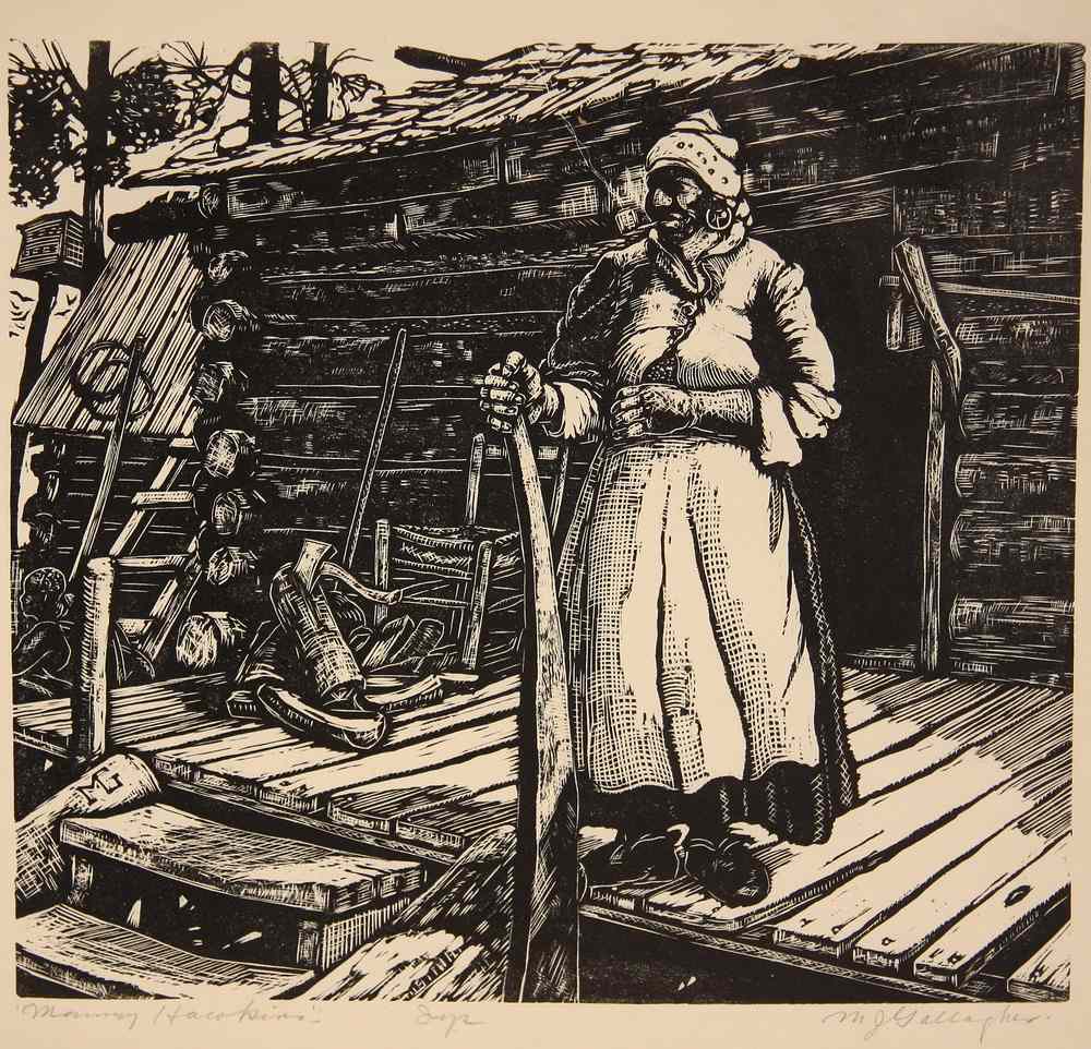 Appraisal: WOODCUT PRINTS - Three WPA Woodcuts by Michael J Gallagher