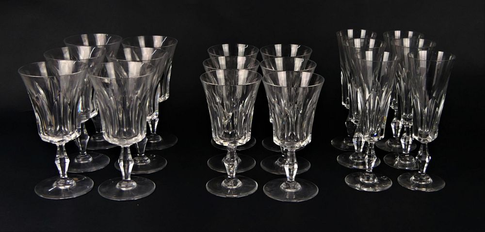 Appraisal: BACCARAT GLASSES RED WHITE CHAMPAGNE We offer for auction signed