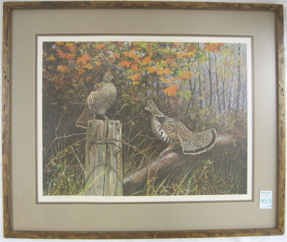 Appraisal: TWO LIMITED EDITION BIRD PRINTS One pencil signed Owen J