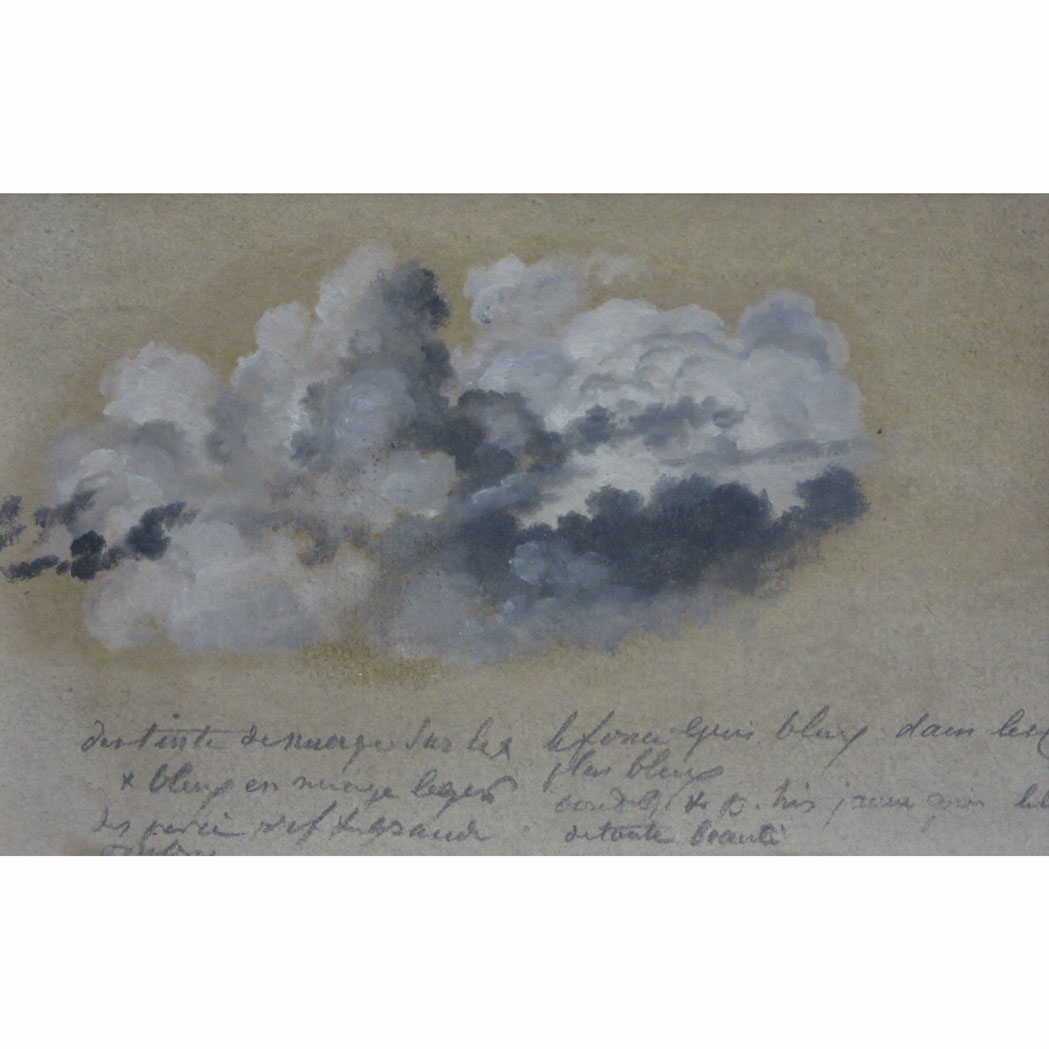 Appraisal: Jean-Antoine Linck Swiss - Etude de Nuages Inscribed des tints