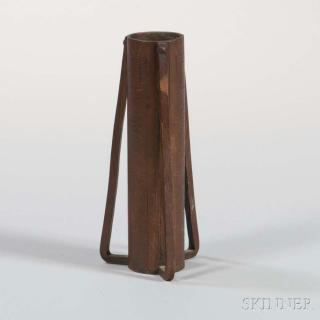 Appraisal: Karl Kipp - Buttress Vase Copper East Aurora New York