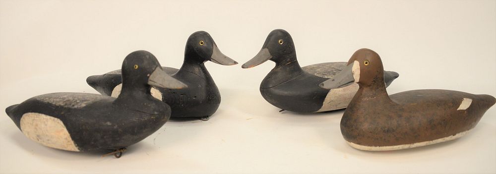 Appraisal: Four Collins Family Broad Bill 's or 's three drakes