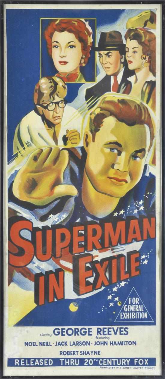 Appraisal: SUPERMAN IN EXILE th Century Fox Australian daybill poster Condition