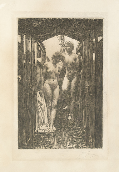 Appraisal: ANDERS ZORN The Cabin Etching x mm x inches wide