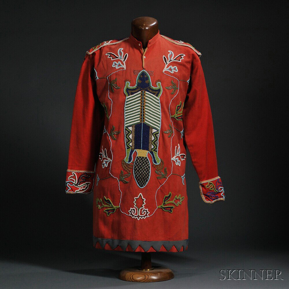 Appraisal: Tlingit Beaded Cloth Tunic circa late th century front with