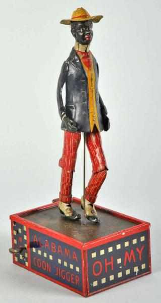 Appraisal: Tin Litho Lehmann Alabama Dancing Toy Description German Working Lehmann