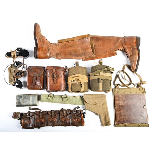 Appraisal: Miscellaneous WWI and WWII British Army accoutrements to include leather