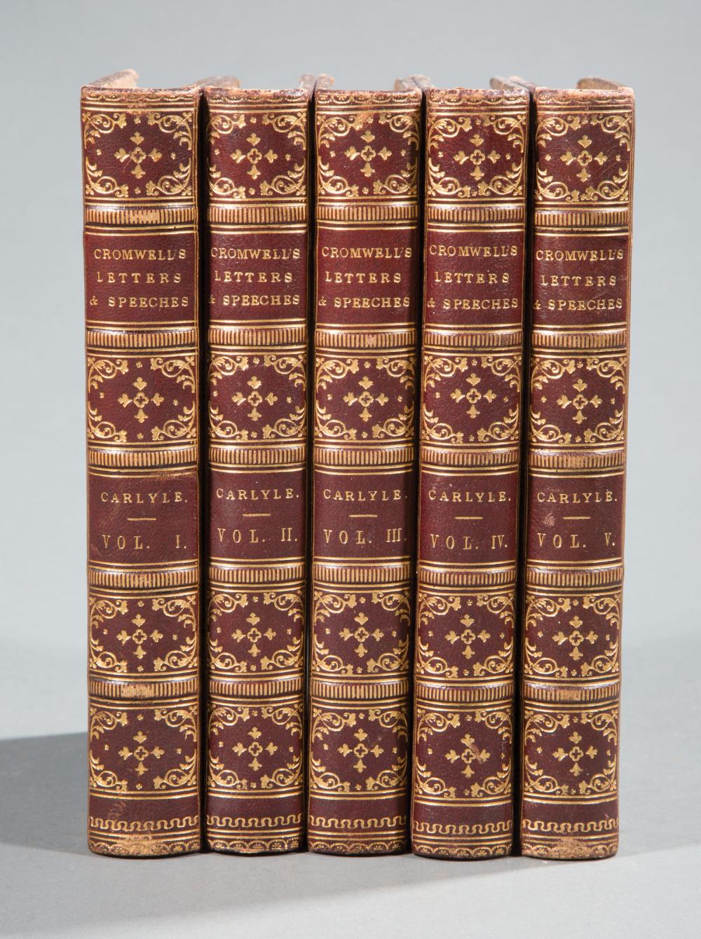 Appraisal: Leather Bindings incl Cromwell's Letters and Speeches c volumes The