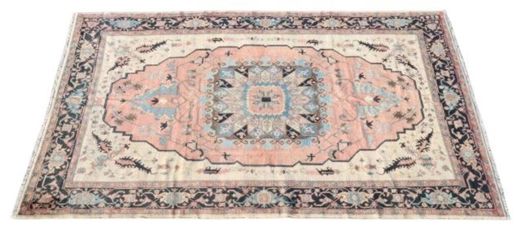 Appraisal: Hand-tied Serapi rug India approx ' l ' w Please