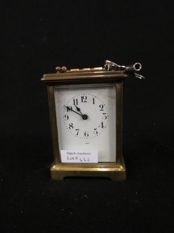 Appraisal: French Carriage Clock view escapement at top jewels tall working